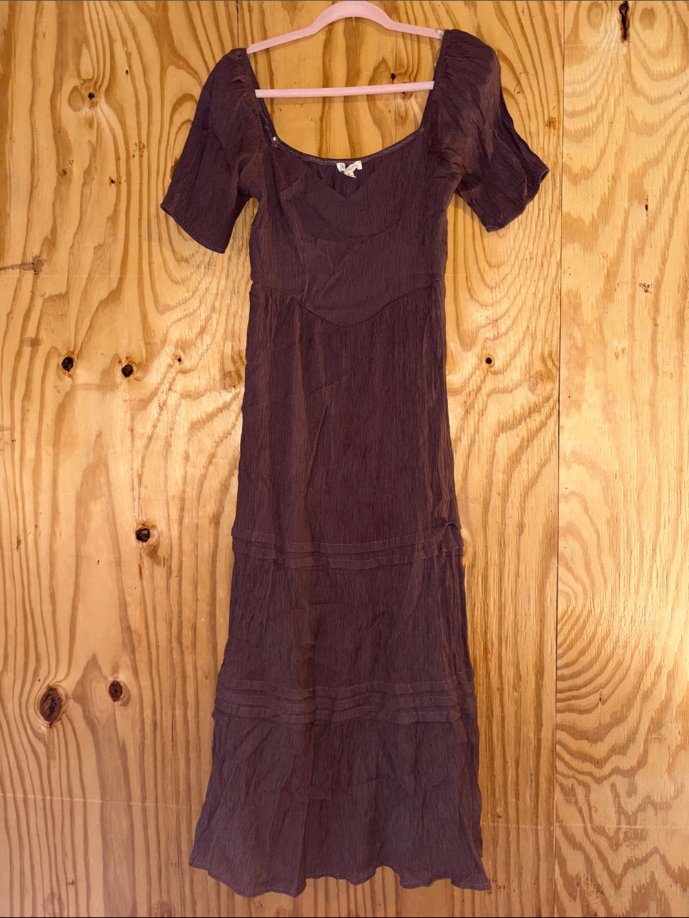 Wish Chocolate Brown Maxi Dress with Scoop Neck